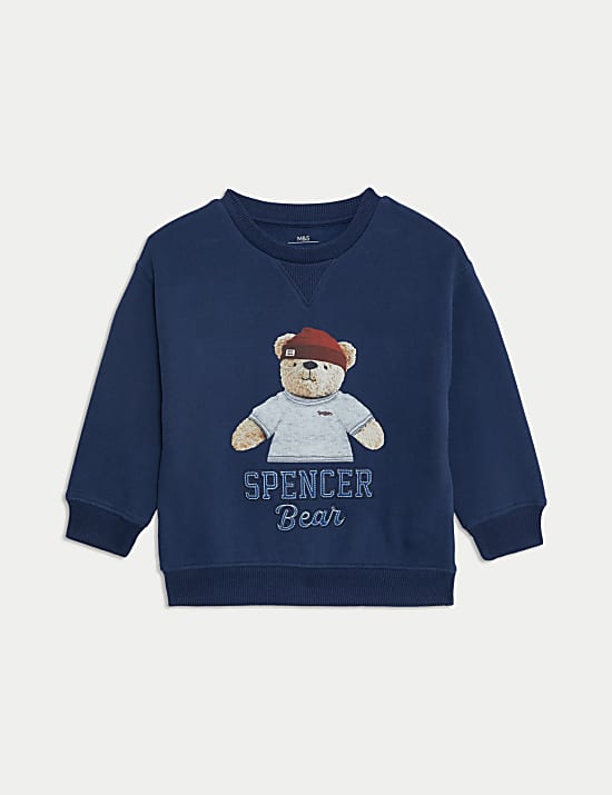 Cotton Rich Spencer Bear&trade; Christmas Sweatshirt (2-8 Yrs)