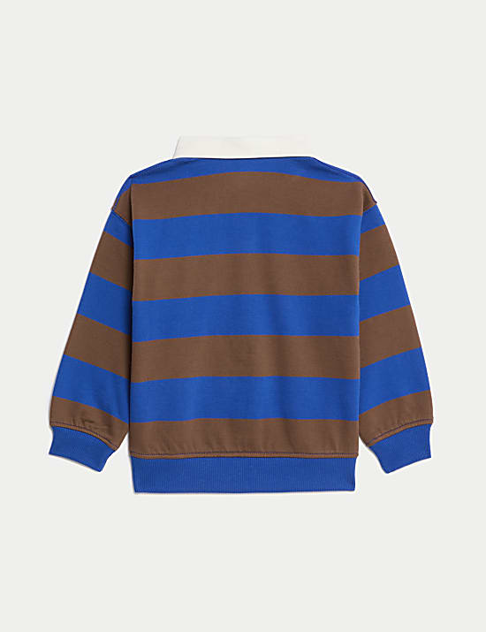 Ριγέ φούτερ με υψηλή περιεκτικότητα σε βαμβάκι (2-8 ετών)