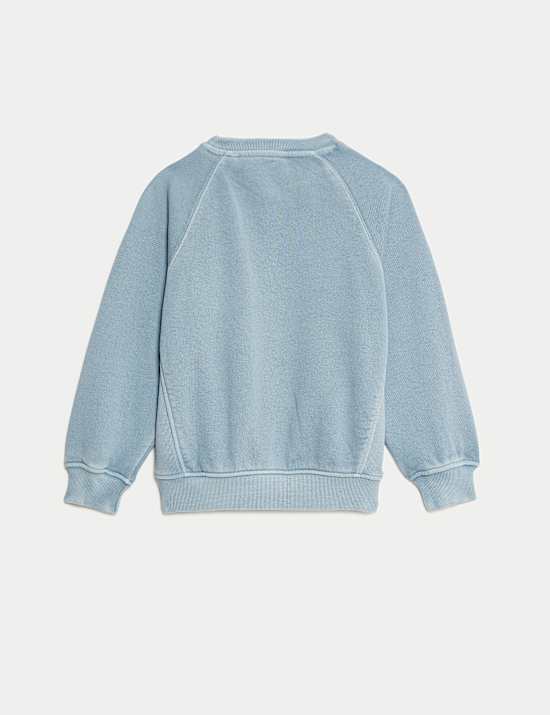 Pure Cotton Slogan Sweatshirt (2-8 Yrs)