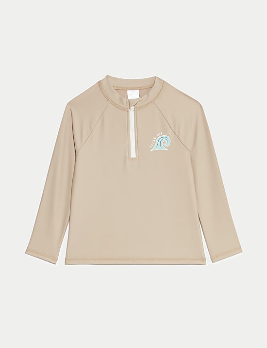 Sun Sea Surf' Slogan Long Sleeve Rash Vest (2-8 Yrs)