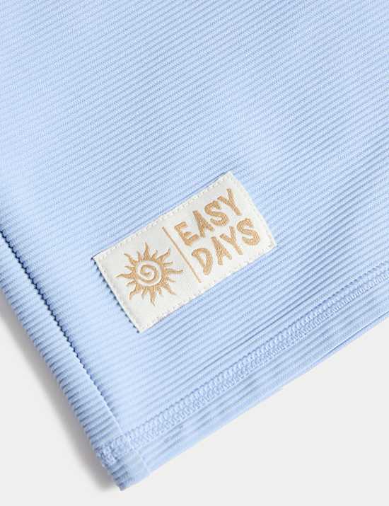 Striped 3/4 Sleeve Swim Set (2-8 Yrs)