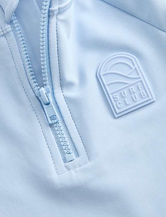 T-shirt de bain uni &agrave; manches longues (du 2 au 8 ans)