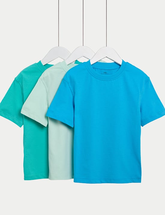 3 Pack Pure Cotton T-Shirts (2-8 Yrs)