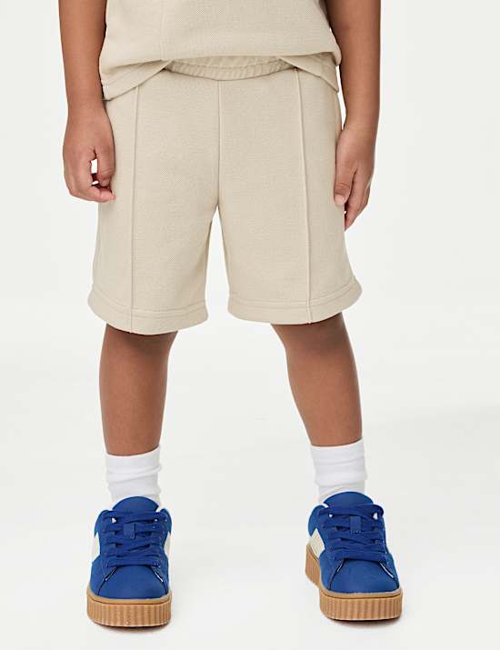 Conjunto de parte de arriba y parte de abajo con mezcla de piqué de algodón (2-16 años)