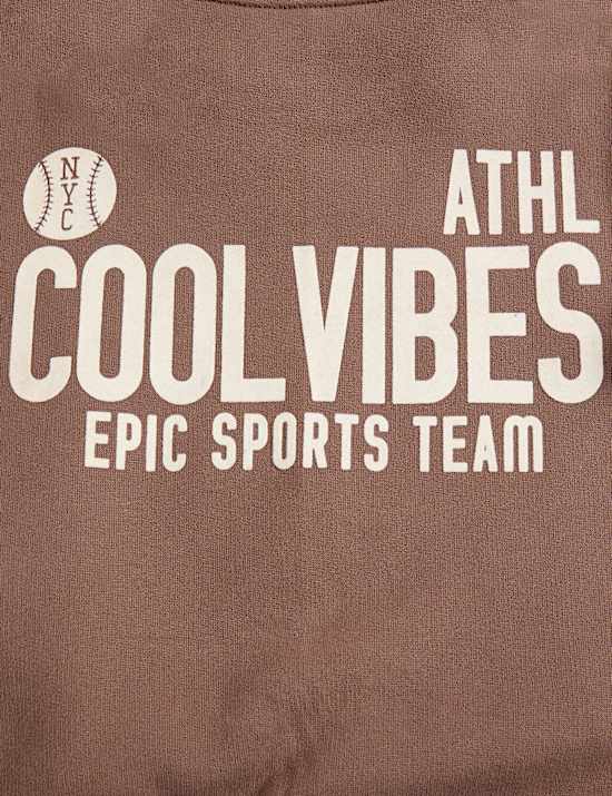 Cotton Rich Baseball Top & Jogger Set (2-8 Yrs)