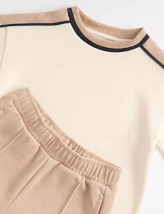 Cotton Blend Pique T-shirt & Short Outfit (2-10 Yrs)