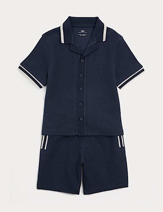 2 Piece Cotton Rich Textured Top & Bottom Outfit (2-10 Yrs)
