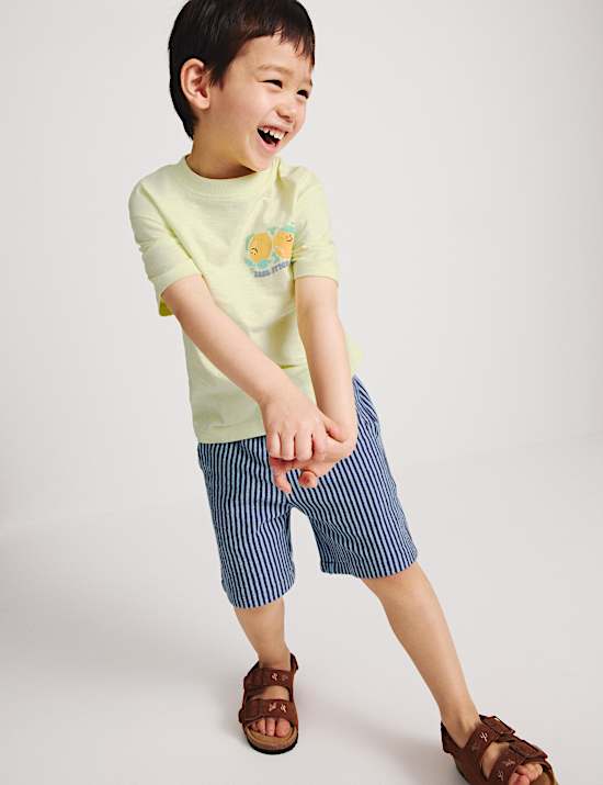 Ensemble 2 pi&egrave;ces t-shirt et short 100 % coton (du 2 au 8 ans)