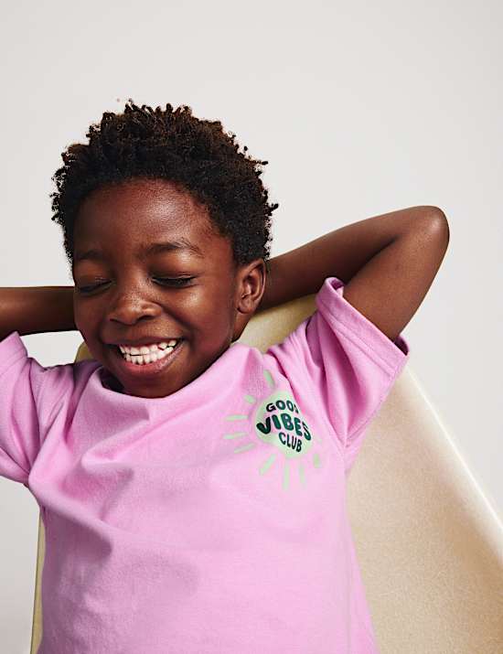 2 Piece Pure Cotton Graphic Top & Bottom Outfit (2-8 Yrs)