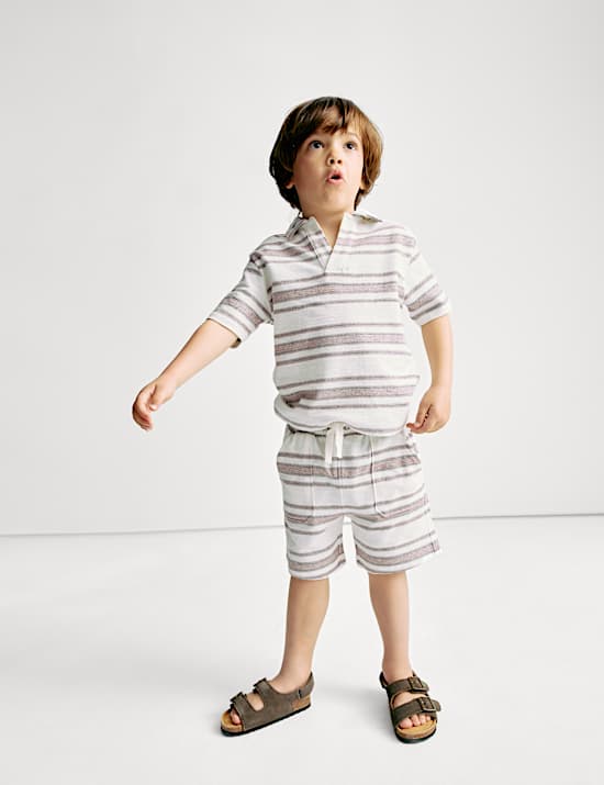 2pc Pure Cotton Textured Top & Bottom Outfit (1-8 Yrs)