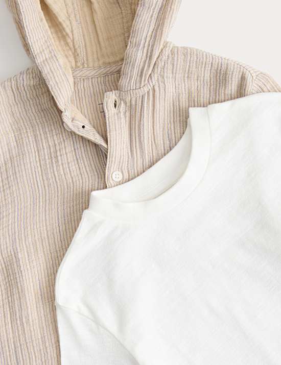 3 Piece Pure Cotton Hooded Outfit (2-8 Yrs)