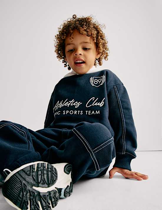 Cotton Rich Hoodie & Jogger Outfit (2-8 Yrs)