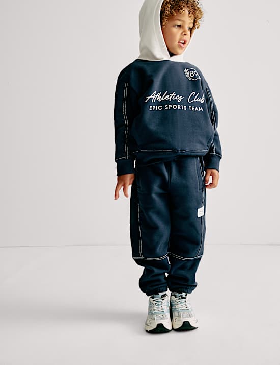 Cotton Rich Hoodie & Jogger Outfit (2-8 Yrs)