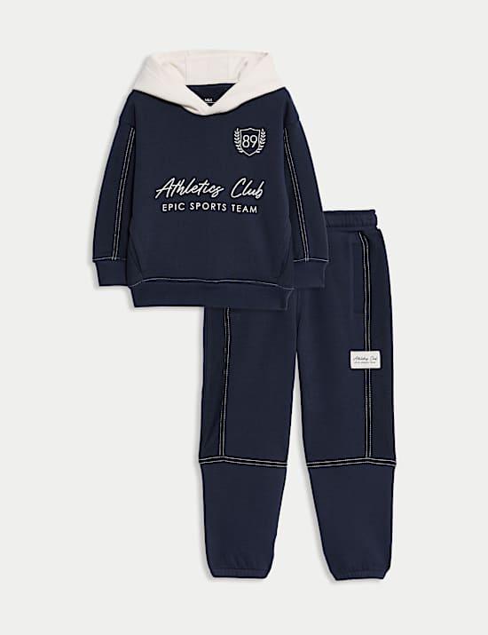Cotton Rich Hoodie & Jogger Outfit (2-8 Yrs)