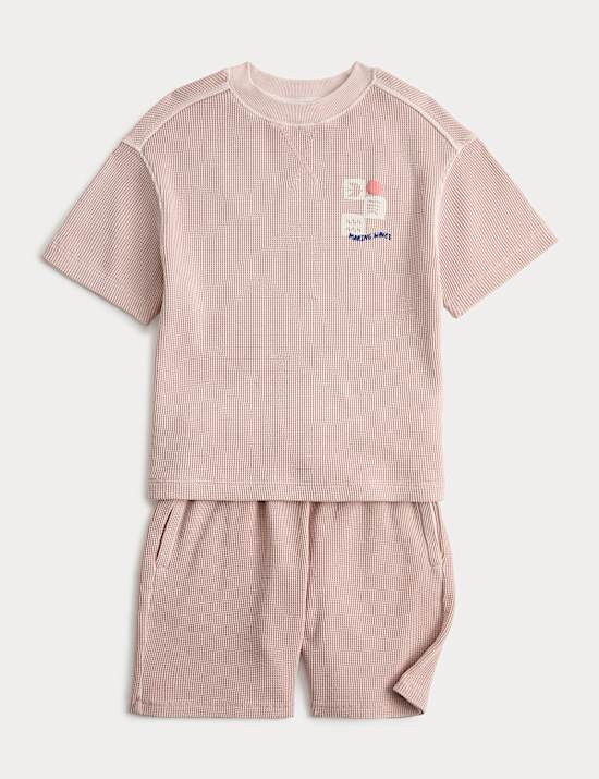 2 Piece Pure Cotton Waffle Outfit (2-8 Yrs)
