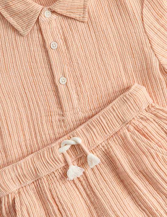 2 Piece Pure Cotton Striped Popover Outfit (2-8 Yrs)