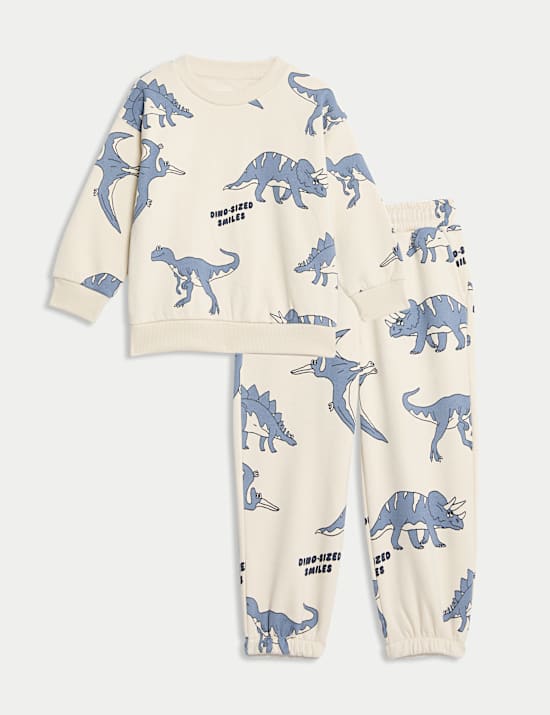 Ensemble 2 pièces en coton à motif dinosaure (du 1 au 16 ans)