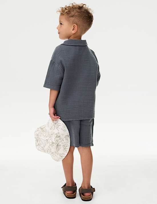 2pc Pure Cotton Top and Shorts Set (2-8 Yrs)
