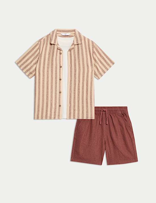 3pc Linen Top & Bottom Outfit (2-8 Yrs)