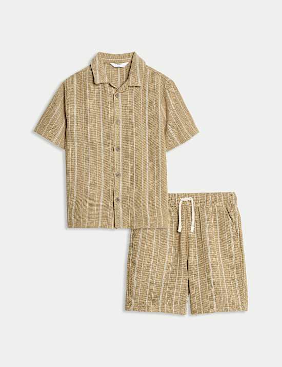 2pc Pure Cotton Shirt & Shorts Outfit (2-8 Yrs)