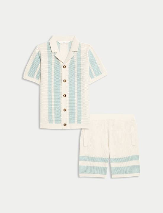 2pc Pure Cotton Knitted Top & Bottom Outfit (2-8 Yrs)