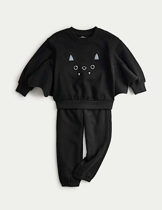 2pc Cotton Rich Halloween Bat Outfit (2-8 Yrs)
