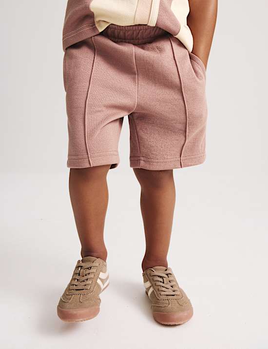 2pc Cotton Blend Pique Colour Block Polo Outfit (1-8 Yrs)