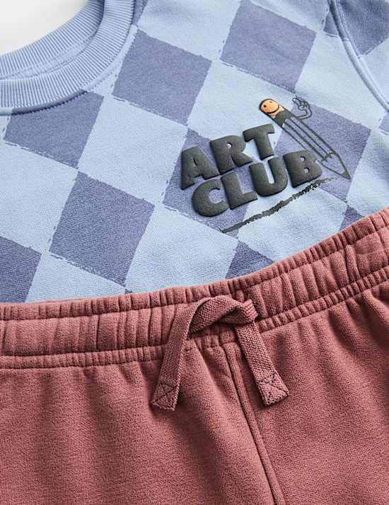 2 Piece Cotton Rich Top & Bottom Outfit (2-8 Years)