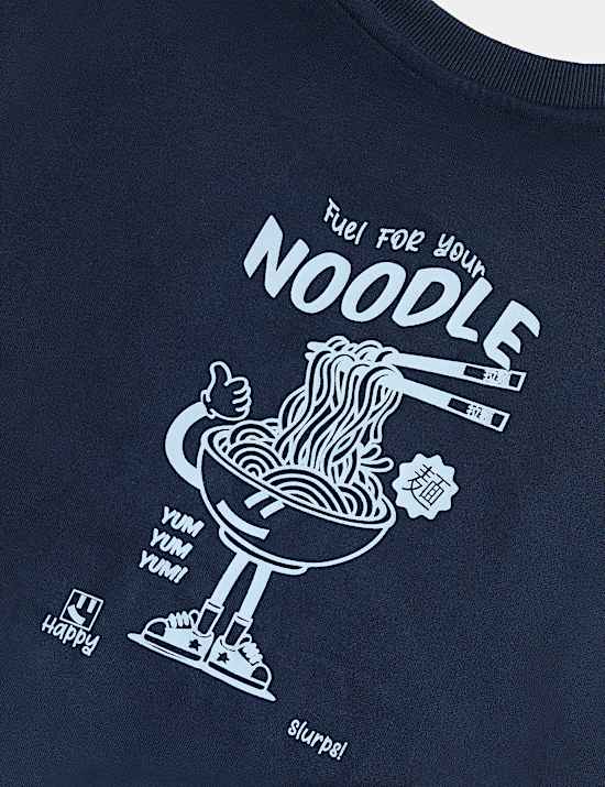 2 Piece Cotton Rich Noodle Graphic Outfit (2-8 Yrs)