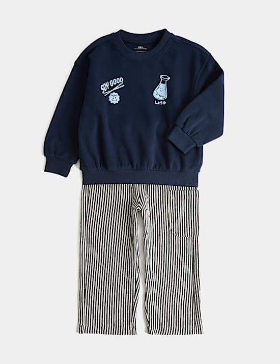 2 Piece Cotton Rich Noodle Graphic Outfit (2-8 Yrs)
