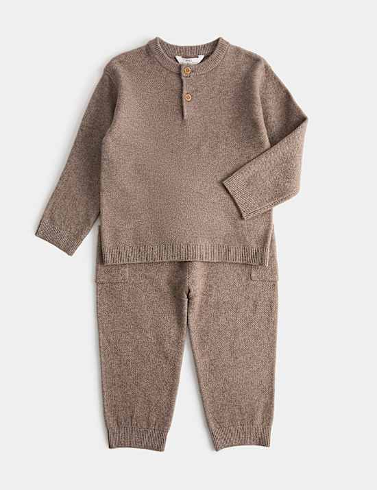 2 Piece Cotton Rich Waffle Knitted Outfit (2-8 Yrs)