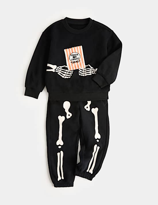 Cotton Rich Skeleton Top & Bottom Outfit (2-8 Yrs)