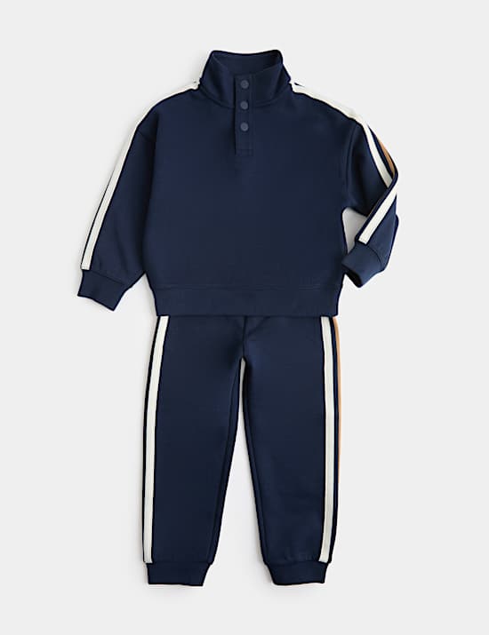 2 Piece Cotton Blend Side Taped Outfit (2-8 Yrs)