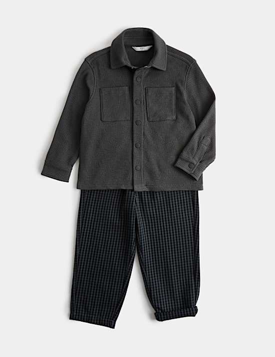 2pc Cotton Rich Waffle Shirt Outfit (2-8 Yrs)