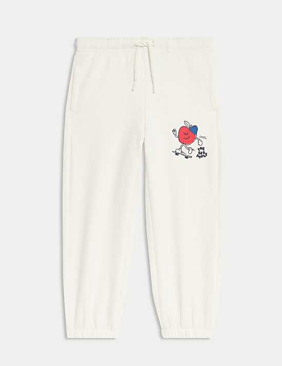 Cotton Rich Apple Print Joggers (2-8 Yrs)