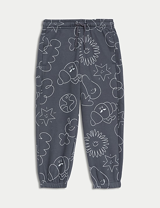 Cotton Rich Doodle Print Joggers (2-8 Yrs)