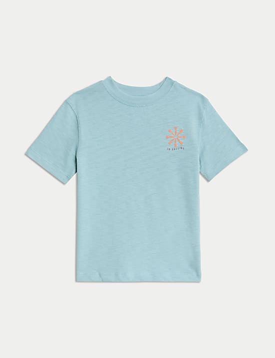 T-Shirt aus reiner Baumwolle mit Grafik und Lettering (2–8 J.)