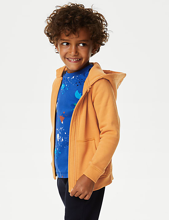 Cotton Rich Zip Hoodie (2-8 Yrs)