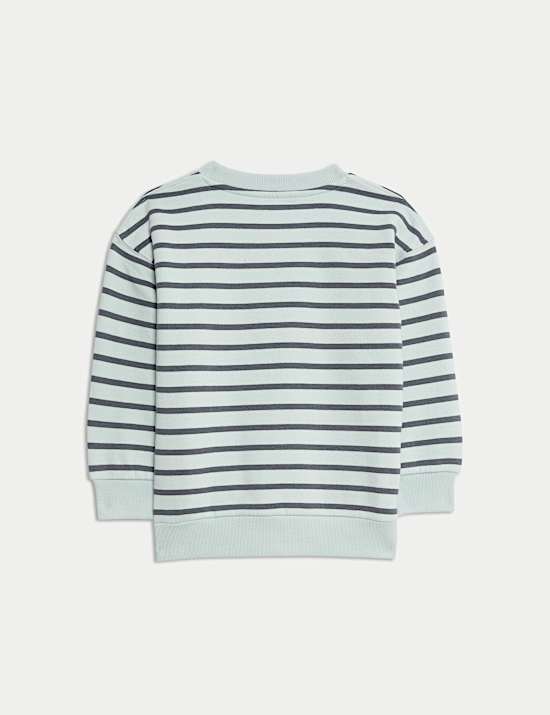 Sweat-shirt en coton à rayures (du 2 au 8 ans)