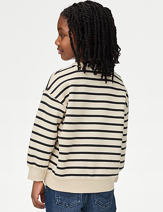 Cotton Rich Striped Sweatshirt (2-8 Yrs)