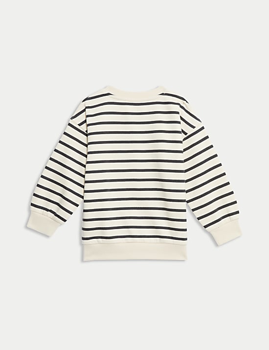 Cotton Rich Striped Sweatshirt (2-8 Yrs)