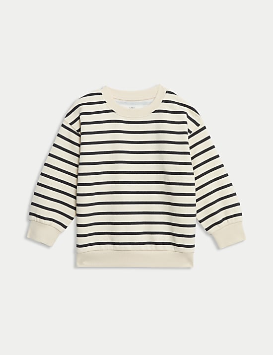 Cotton Rich Striped Sweatshirt (2-8 Yrs)