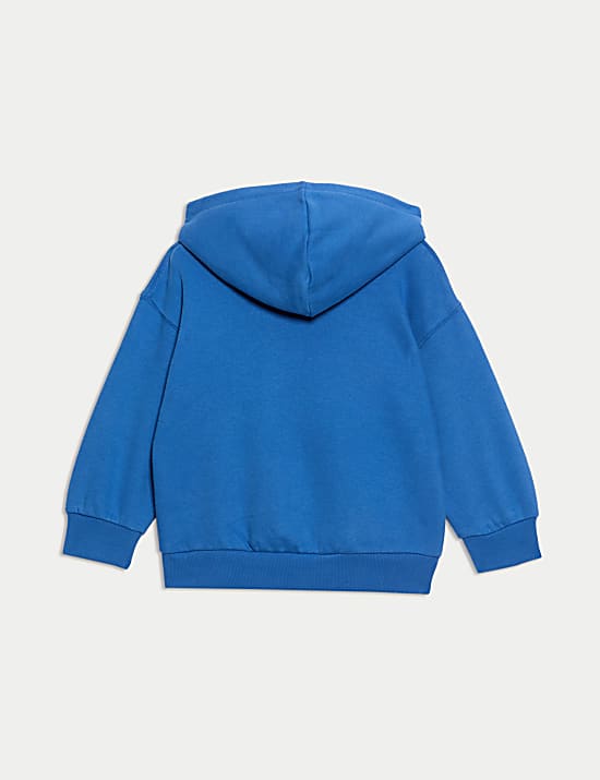 Cotton Rich Slogan Hoodie (2-8 Yrs)