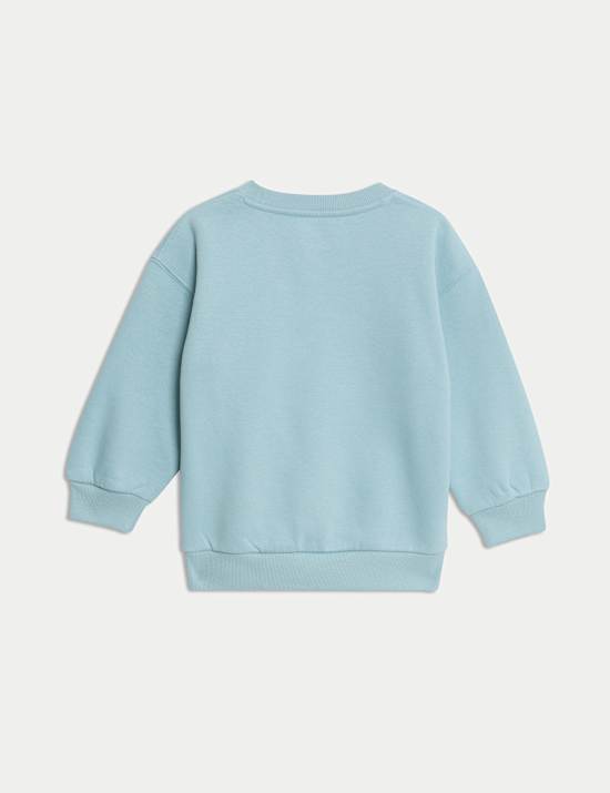 Cotton Rich Smile Slogan Sweatshirt (2-8 Yrs)