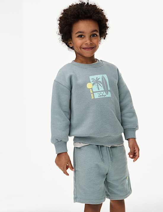Sweat en coton à motif graphique (du 2 au 8 ans)