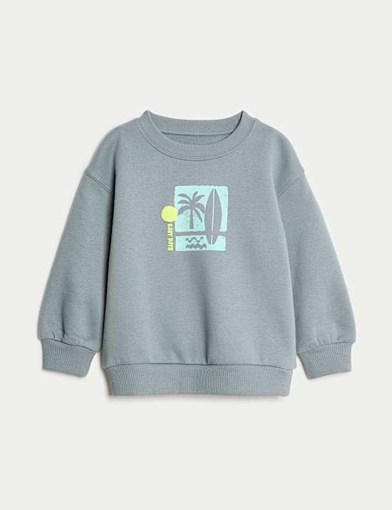 Sweat en coton à motif graphique (du 2 au 8 ans)