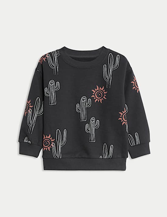 Cotton Rich Cactus Sweatshirt (2-8 Yrs)
