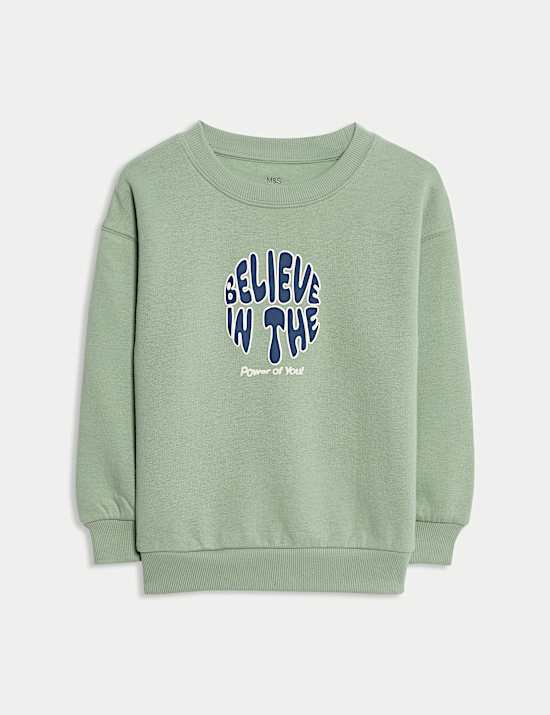 Cotton Rich Graphic Sweatshirt (2-8 Yrs)