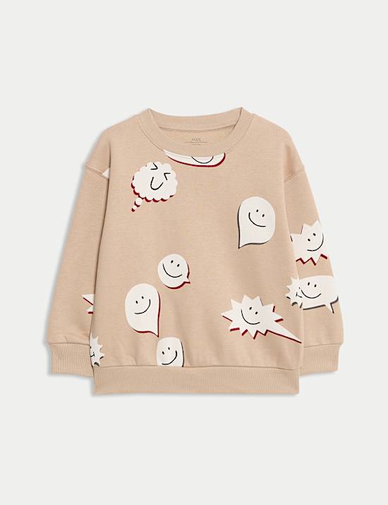 Cotton Rich Graphic Sweatshirt (2-8 Yrs)
