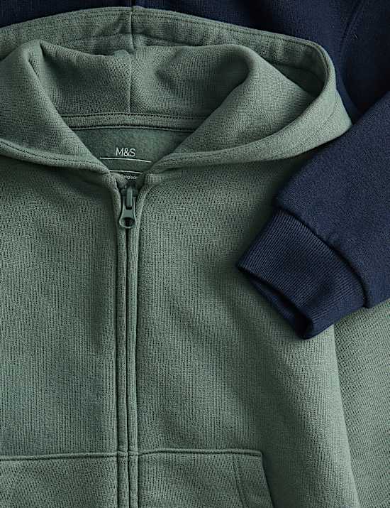 2pk Cotton Rich Hoodies (2-8 Yrs)